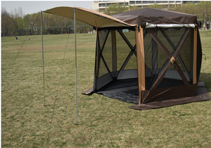 Stock de haute qualité Pop Up kaki 2m de <span class=keywords><strong>hauteur</strong></span> verre 300D <span class=keywords><strong>tente</strong></span> en tissu Oxford pour le camping et la randonnée grandes tentes - Product Image 4