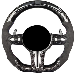 Volant de direction pour <span class=keywords><strong>BMW</strong></span> F30 F10 F18 F32 E90 E92 E60, nouveau design 2026, <span class=keywords><strong>prix</strong></span> d'usine, fibre de carbone, volant sport M - Product Image 4