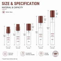 Ensemble de flacons de parfum miniatures portables de 3 ml, couleur personnalisée, étiquette privée, brume fine, anti-fuite, recyclables, promotion de la marque, échantillon de parfum