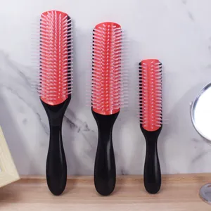 Produit de popularité dents en nylon brosse à cheveux détachable en caoutchouc confortable brosse de coiffure débroussailleuse brosse à cheveux