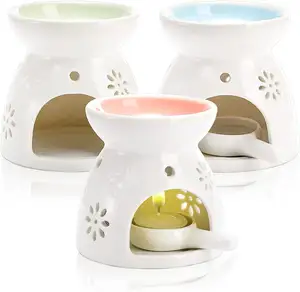 Ceramic pot essential Oil Burner Candle Holder for aroma diffuser