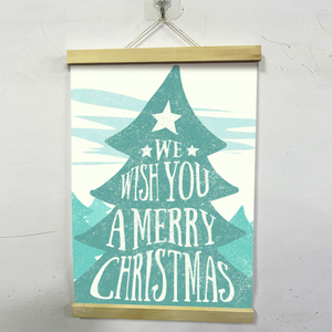 Durable Wooden <strong>Scroll</strong> Poster Vinyl Polyester <strong>Custom</strong> Graphic Magnetic <strong>Scroll</strong> Decorative Hanging Banner Waterproof UV Resistant - Product Image 4