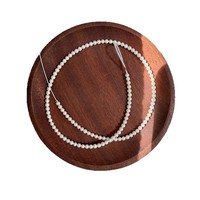 Vente en gros de perles d'eau douce blanches de petite taille, 3-4 mm, presque rondes, à fort lustre, perles en vrac pour bijoux faits à la main