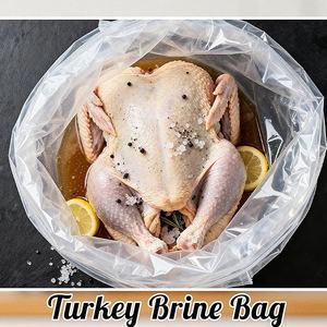 हैम गोमांस के लिए टिकाऊ डबल जिपर टर्की ब्रेनिंग बैग मार्नेड सामग्री 26x22 इंच अतिरिक्त बड़े टर्की ब्रिन बैग बैग - Product Image 6