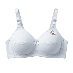 Sujetador juvenil anti-golpes en stock para niñas, transpirable, <span class=keywords><strong>de</strong></span> copa fija, para <span class=keywords><strong>la</strong></span> <span class=keywords><strong>pubertad</strong></span>, para busto pequeño, primer sujetador sin aros para niñas. - Product Image 2