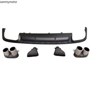 Diffusore Posteriore <span class=keywords><strong>A6</strong></span> Modificato e Aggiornato S6 con Tubo di Scarico per Audi <span class=keywords><strong>A6</strong></span> <span class=keywords><strong>S</strong></span> <span class=keywords><strong>LINE</strong></span> 2019 2020 2021 2022 - Product Image 1