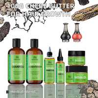 Marque privée 100g de crème aux herbes au beurre Chebe nourrit en profondeur les follicules pileux réparation de la croissance des cheveux sains fonction lisse 500ml