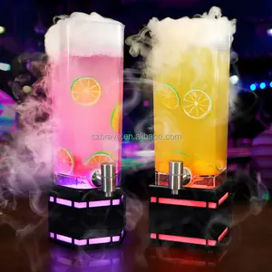 Recarregável Bar Restaurante Luminous Suco Bebida Garrafa Display Light Up Beer Whisky Vidro Beverage Tower Dispenser para Festas