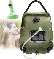 Douche Portable pour Camping 20L solaire auto-chauffant Camping sac de douche randonnée Camping sac de douche accessoires