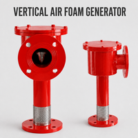 Générateur de mousse d'air vertical en acier inoxydable avec entrée à bride et écran de protection pour la sécurité incendie des entrepôts