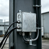 Boîtier de jonction électrique en acier galvanisé avec prises de raccordement 200x200x105mm, norme NEC, boîte de tirage métallique étanche pour conduit