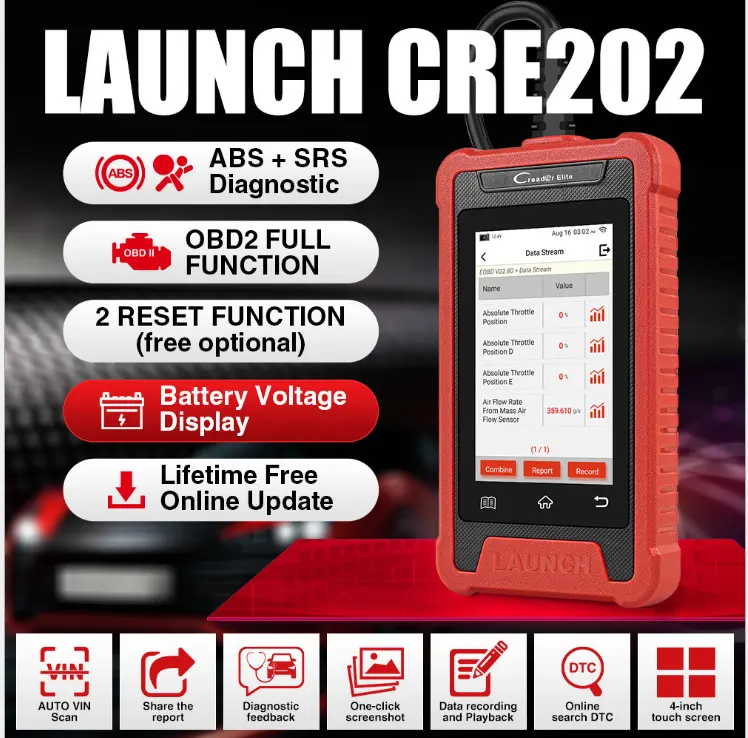 X431 CRE202 Personenauto Abs/Srs + 2Reset Auto Foutcode Lezen Card Buitenlandse Handel Groothandel