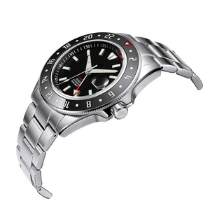 NH34 GMT Automatic Watch 200M Diver White Dial Ceramic Bezel Stainless Steel Custom Logo OEM ODM Men Sports Watch Manufacturer - Product Image 3