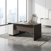Meubles de bureau au design contemporain, bureau de direction en bois de haute qualité, table de PDG, bureau de maison moderne de luxe pour la salle du patron
