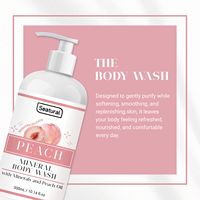 Perzik Body Wash Natuurlijke Fruitgeur Hydraterende Verlichtende Douchegel Dagelijkse Lichaamsverzorging voor Alle Huidtypen