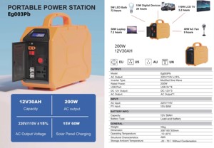 TL EAGLE Eg003Pb Portable Power Station Lead Acid Battery Emergency 200W Backup <b>Generator</b> Power Supply <b>for</b> Outdoor <b>Camping</b> - Product Image 6