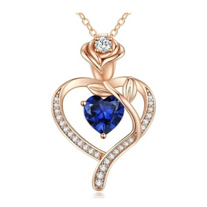 Nuevo Día de San Valentín Día DE LA MADRE Corazón eterno Rosa Corazón Conjunto Collar de moda Joyería - Product Image 4