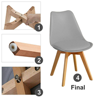 Chaise de salle à manger en plastique bon marché, style nordique, minimaliste, ergonomique, durable et écologique pour la maison, le bureau et l'hôtel