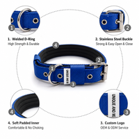 Harnais tactique robuste anti-traction pour chien, ensemble réglable et réfléchissant avec collier pour chiens de taille moyenne à grande