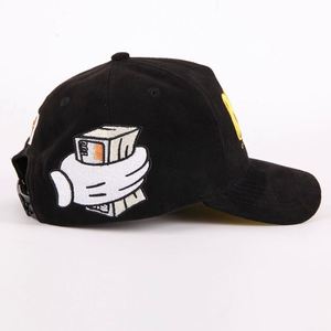 หมวกเบสบอลแบบ 5 แผง ปักลาย ออกแบบเองได้ สำหรับกิจกรรมกลางแจ้ง  บุผ้าซาติน  หนังกลับ  สไตล์สตรีท  รับทำโลโก้ตามสั่ง ขายส่ง - Product Image 6