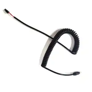 dc 5521 5525 to terminals Curly flex PVC PUR cable Extension spring cables Sensor curly cords