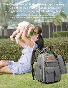 Bolsa de Pañales Multifuncional, <span class=keywords><strong>Mochila</strong></span> de Viaje para Mujer, Mamá y Bebé, <span class=keywords><strong>Mochila</strong></span> de Viaje <span class=keywords><strong>3</strong></span> <span class=keywords><strong>en</strong></span> <span class=keywords><strong>1</strong></span> de Poliéster Impermeable de Alta Calidad - Product Image 4