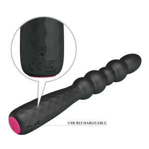 PRETTY LOVE Plug anal vibrant en silicone rechargeable par USB avec 12 modes de vibration, masseur de prostate, jouet pour adultes - Product Image 2