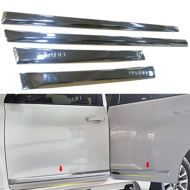 Decorative Patches Anti Chafing Trim Strips Car Accessories Body Side Molding Trim for Prado