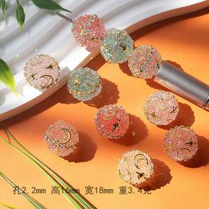 Perles dispersées nouveau Design scintillant granulé boule de diamant bricolage chaîne de téléphone portable porte-clés sac filetage perle accessoires - Product Image 2