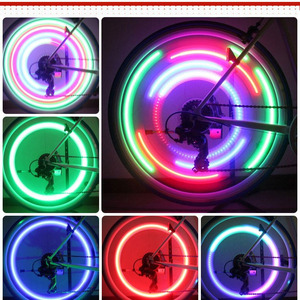 Roue anti-vent de vélo, avertissement de sécurité nocturne en plein air, lumière de roue de vélo Led clignotante en silicone - Product Image 3