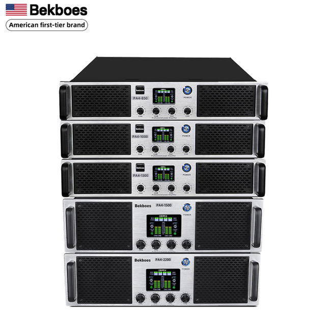 Bekboes PA4 Series Class a B H Board Outdoor 4 Channels Professional 2/3U Power Amplifier With LCD Color Screen for Line Array