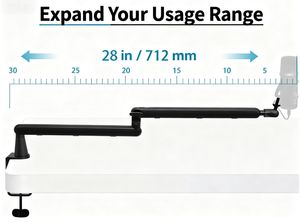 Soporte de micrófono de Metal profesional ajustable con <span class=keywords><strong>Clip</strong></span> DE MONTAJE DE MESA soporte en voladizo para estudio de Podcast - Product Image 5