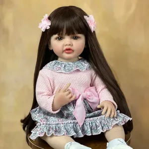 Lifeborn 패션 22 인치 다시 태어난 인형 유아 소녀 부드러운 장난감 절묘한 선물 다시 태어난 아기 인형 판매