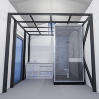 Maison préfabriquée triangulaire de 20 pieds, conteneur loft, maison en verre, garage, chalet, motel, projet de maison