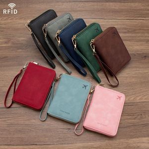 RFID Blocking Passport Holder Travel <b>Wallet</b> with Zipper, Multi-Functional Organizer for Cards, Cash and Documents - Product Image 2