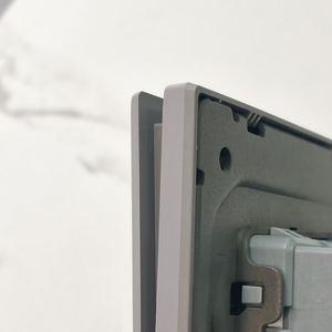 Interrupteur mural moderne de luxe ARTDNA, 2 gangs, 1 voie, IP20, qualité PC ignifuge, norme britannique, garantie 12 ans, CE ROHS - Product Image 5