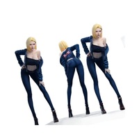 Figurine PVC Super Saiyan Android 18 Papillon Rose en Pose Debout - Décoration de Bureau Tendance Modèle en Boîte