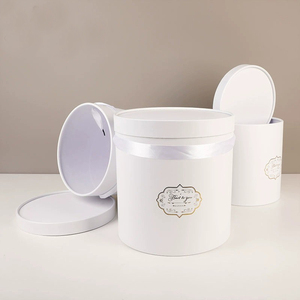 도매 3 개의 원형 포옹 버킷 꽃 포장 상자 고급 골판지 장미 패키지 상자 - Product Image 3