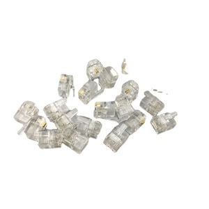Conector Telefónico Rj11 6P2C Transparente para Línea Telefónica, Paquete de 1000 - Product Image 3