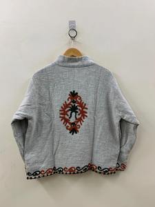 Streetwear unisexe veste courte et faite à la main veste de broderie Suzani vêtements d'hiver veste pour femmes manteau - Product Image 3