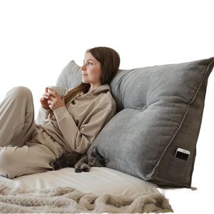 Almohada Triangular de Soporte Lumbar Tejida para Cama, Sofá, Sillón con Espacio en la Cabecera, para Uso en Hospitales y Enfermería - Product Image 1