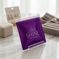 Sacs à fermeture éclair en PVC pour bijoux, petits, avec logo personnalisé, emballage givré réutilisable avec impression offset, 100 pièces