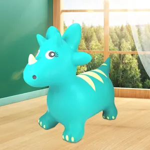 Yeni şişme oturmak hazne hayvan oyuncak atlama dinozor oyuncak çocuklar için şişme