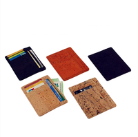 Usine de portefeuilles OEM/ODM portefeuilles avec logo personnalisé portacartes petits articles en cuir de liègepour hommes