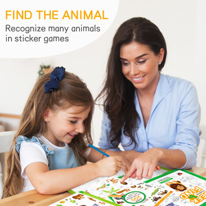 Libro di Adesivi con Logo Personalizzato, Nuova Edizione con Tema Animali, Divertenti Adesivi Fai-da-Te, Libro Educativo per Bambini dai 3 ai 6 Anni - Product Image 6