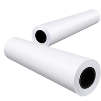 Rollo de Papel Bond Blanco Sin Recubrimiento de Alta Resistencia y Anti-encrespamiento, 42 Pulgadas, 50 Yardas, 80g/m, Pulpa de Madera Virgen, Papel para Impresión de Inyección de Tinta y Ploter CAD