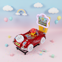Manège à bascule pour enfants en forme de cheval, à monnayeur, avec écran LCD 19 pouces, jeu vidéo musical d'arcade en fibre de verre pour centre de jeux