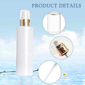 Botella de Spray Cilíndrica Esmerilada de Plástico PET de 30ml/60ml/100ml/150ml/200ml con Cabeza Dosificadora Dorada, Impresión Serigráfica, para Limpiador Facial y Loción - Product Image 3