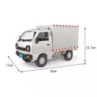 LK Toys - Camión de Juguete a Control Remoto 2.4G 1:16 con Luz, Modelo Fundido a Presión, Contenedor de Transporte Extraíble, Vehículo RC