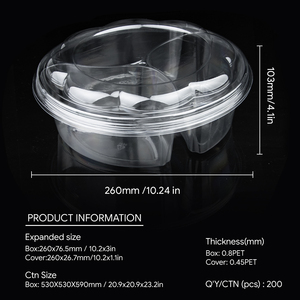 Trực Tuyến Bán Buôn Dày Chất Liệu 3-Lưới Vòng Hộp Nhựa Pet Trong Suốt Hộp Nhựa Cho Trái Cây Bao Bì Thực Phẩm - Product Image 2